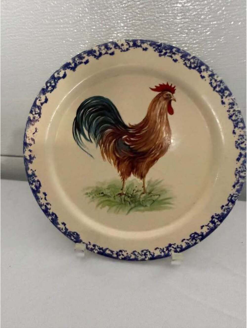 Euro Ceramica Rooster Decorative Plate